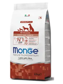 Natural All Breeds Puppy and Junior Lamb with Rice 2.5 kg