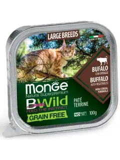 BWild Grain Free All Life Stage Large Breed Cat Paté Terrine Buffalo with Vegetables 100 g