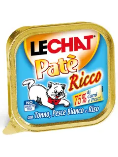 LeChat Adult Paté Ricco with Tuna, Ocean Fish and Rice 100 g