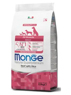 Natural All Breeds Adult Monoprotein Beef with Rice 2.5 kg