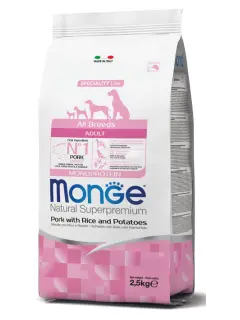 Natural All Breeds Adult Monoprotein Pork with Rice and Potatoes 2.5 kg
