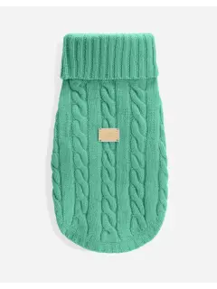 Wool Dog Sweater in Green