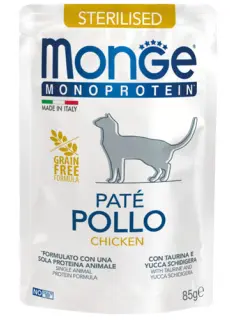 Monoprotein Sterilised Cat Paté Chicken 85 g