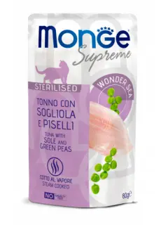 Supreme Sterilised Cat Tuna Flakes with Sole and Peas 80 g