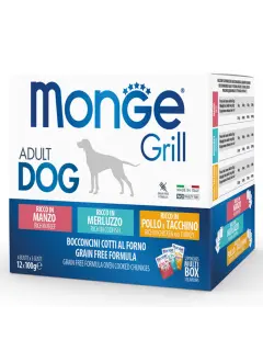 Grill Multipack Pouches - Chicken and Turkey, Beef, Codfish 12 x 100 g