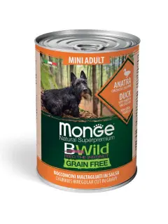 BWild Grain Free Mini Adult Dog Irregular Cut Chunkies in Gravy Duck with Pumpkin and Zucchini 400 g