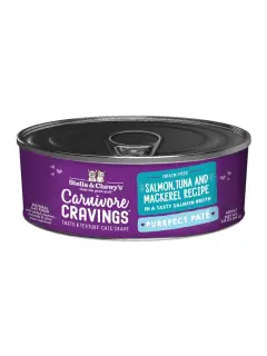Carnivore Cravings Purrfect Paté Salmon, Tuna & Mackerel Cans 79 g (Pack of 12)