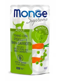 Supreme Adult Katze Thunfischflocken mit Erbsen und Babykarotten 80 g