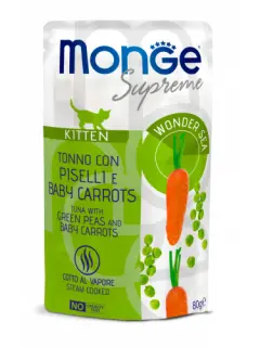 Supreme Kitten Thunfischflocken mit Erbsen und Babykarotten 80 g