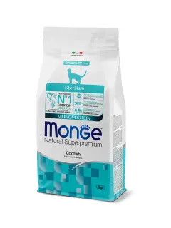 Natural Superpremium Monoprotein Sterilised Cat Codfish 1.5 kg