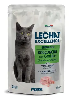 LeChat Excellence Chunkies รสเนื้อกระต่าย สำหรับแมวทำหมันอายุ 12 เดือนขึ้นไป 100 g