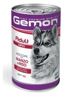 Maxi Adult Dog Chunks with Beef and Rice 1250 g