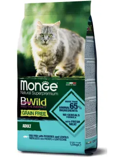 BWild Grain Free Adult Cat Codfish with Potatoes and Lentils 1.5 kg