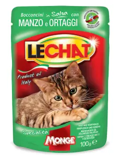 LeChat Adult Cat Chunkies with Beef and Vegetables 100 g
