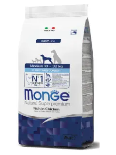Natural Superpremium Medium Puppy et Junior Riche en Poulet 3 kg