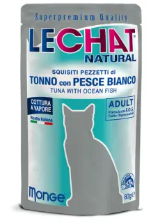 LeChat Natural Adult Cat Tuna Flakes with Ocean Fish 80 g