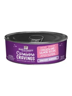 Carnivore Cravings Savory Shreds Chicken & Salmon Cans 79 g (Pack of 12)