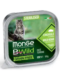 BWild Grain Free Sterilised Cat Paté Terrine Wild Boar with Vegetables 100 g