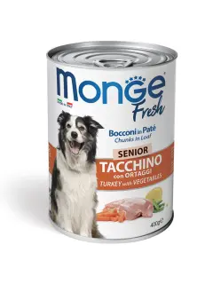 Fresh Senior Dog Chunks in Loaf Turkey with Vegetables 400 g