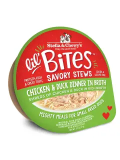 Lil' Bites Savory Stews Chicken & Duck Dinner in Broth Cups 77 g (Pack of 12)