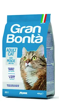 Gran Bontà Adult Cat Kibbles with Fish 400 g