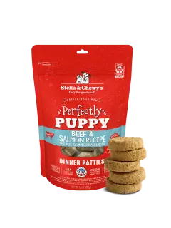 Beef & Salmon Freeze-Dried Raw Dinner Patties สำหรับลูกสุนัข 156 g