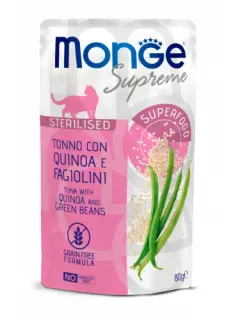 Supreme Sterilised Cat Tuna Flakes with Quinoa and Green Beans 80 g
