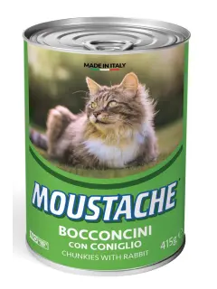 Moustache Chunkies con conejo para gatos adultos 415 g