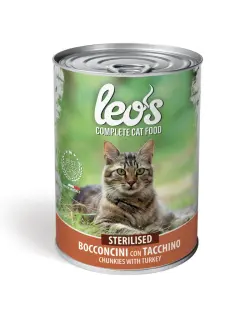 Leo's Sterilised Cat Chunkies with Turkey 415 g