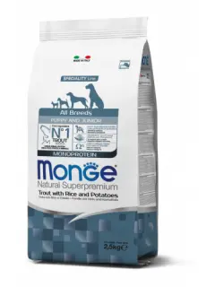Natural Superpremium Monoprotein 全犬種 子犬・若犬用 トラウト＆ライス＆ポテト 2.5 kg