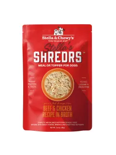 Stella's Shredrs Beef & Chicken Recipe in Broth Pouches 79 g (Pack of 12)