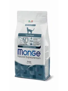 Natural Superpremium Monoprotein Sterilised Cat Trout 1.5 kg
