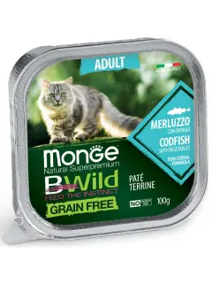 BWild Grain Free Adult Cat Paté Terrine Codfish with Vegetables 100 g