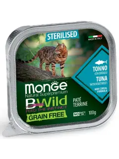 BWild Grain Free Sterilised Cat Paté Terrine Tuna with Vegetables 100 g