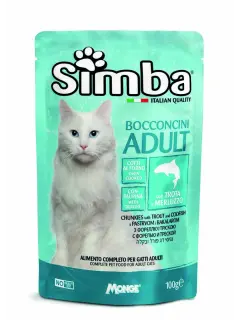 Simba Chunkies à la truite et au cabillaud pour chats adultes 100 g