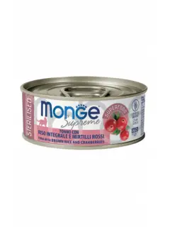 Supreme Sterilisierte Katze Thunfischflocken mit Naturreis und Cranberrys 80 g