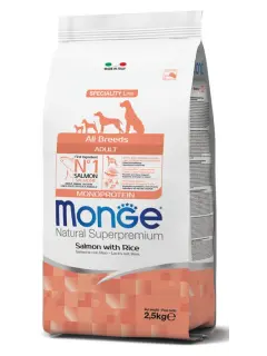 Natural All Breeds Adult Monoprotein Salmon with Rice 2.5 kg