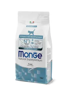 Natural Superpremium Monoprotein Kitten Trout 1.5 kg