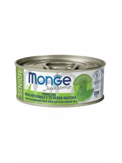 Supreme Senior Katze Thunfischflocken mit Naturreis und Matcha-Grüntee 80 g