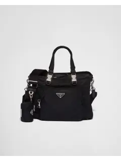 Re-Nylon and Saffiano Leather Pet Bag